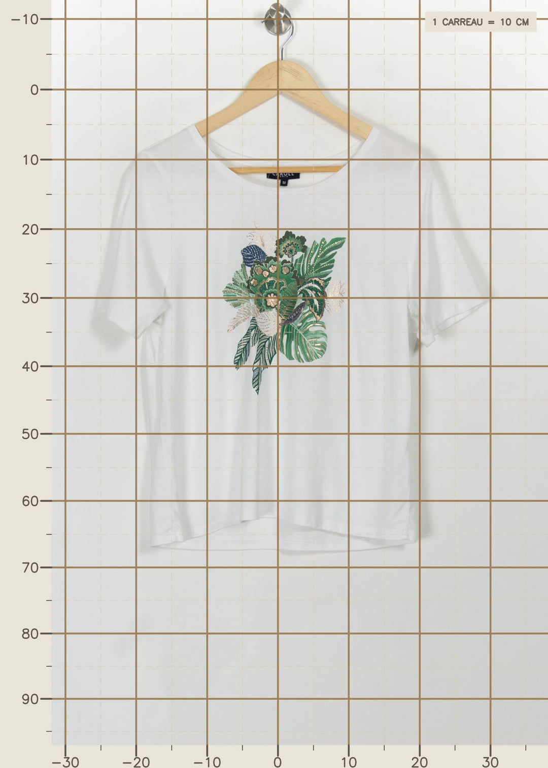 Tee-shirt Blanc - Taille M/38 de la marque Caroll | PARAD111096 - Vendu par Paradigme - Image 4