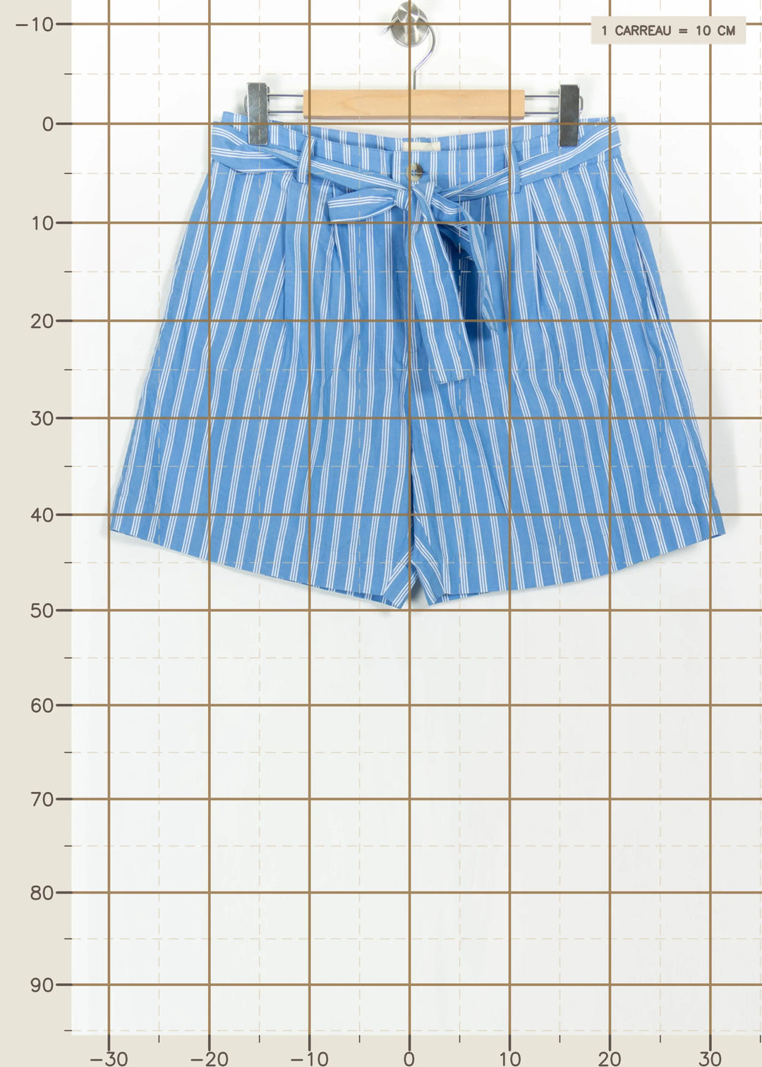 Short Bleu et Blanc - Taille XL/42 de la marque Petite Mendigote | PARAD111101 - Vendu par Paradigme - Image 4