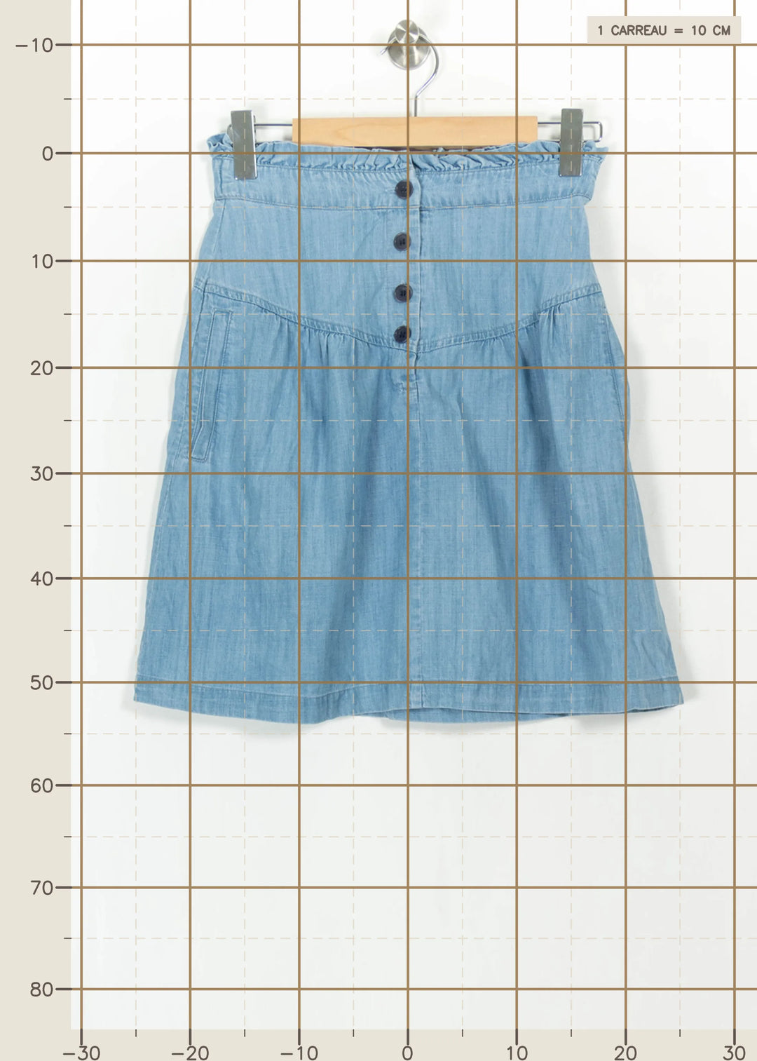 Jupe Bleu - Taille S/36 de la marque Ekyog | PARAD111104 - Vendu par Paradigme - Image 4