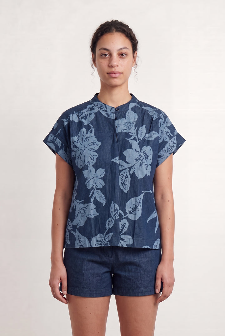 Blouse Bleue - Taille L/40 de la marque La Fée Maraboutée | PARAD111114 - Vendu par Paradigme - Image 1