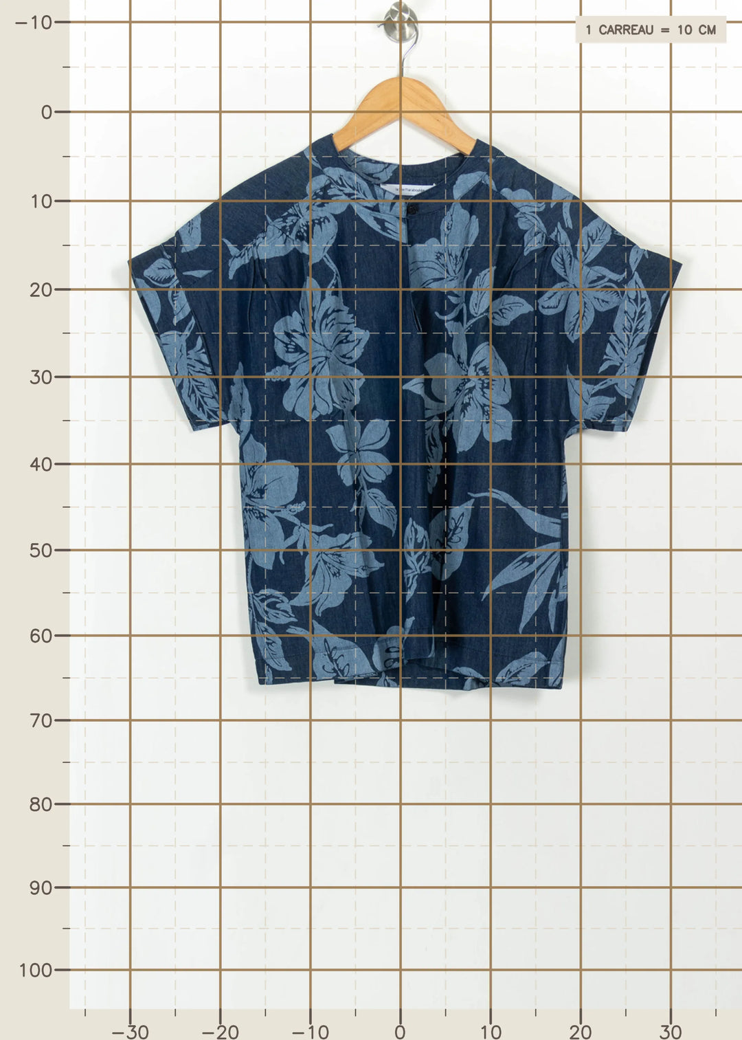 Blouse Bleue - Taille L/40 de la marque La Fée Maraboutée | PARAD111114 - Vendu par Paradigme - Image 4