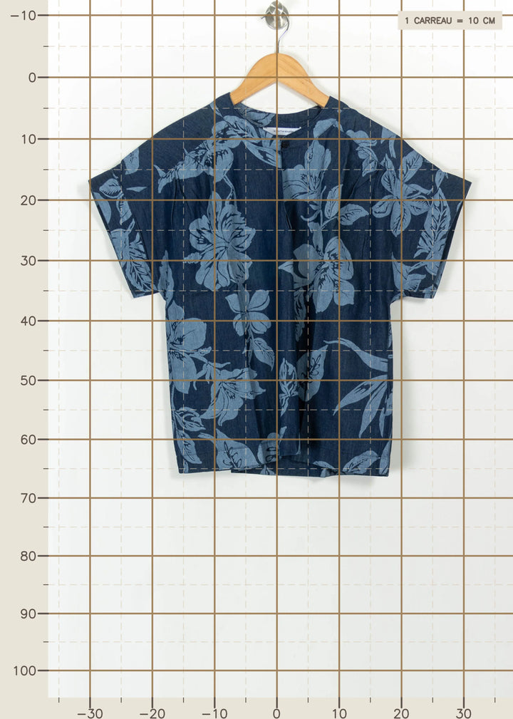 Blouse Bleue - Taille L/40 de la marque La Fée Maraboutée | PARAD111114 - Vendu par Paradigme - Image 4