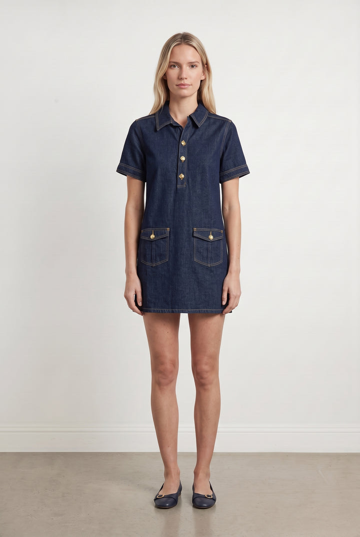 Robe Chemise Bleue - Taille M/38 de la marque Petite Mendigote | PARAD111115 - Vendu par Paradigme - Image 1