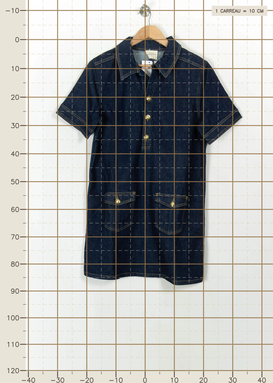 Robe Chemise Bleue - Taille M/38 de la marque Petite Mendigote | PARAD111115 - Vendu par Paradigme - Image 4