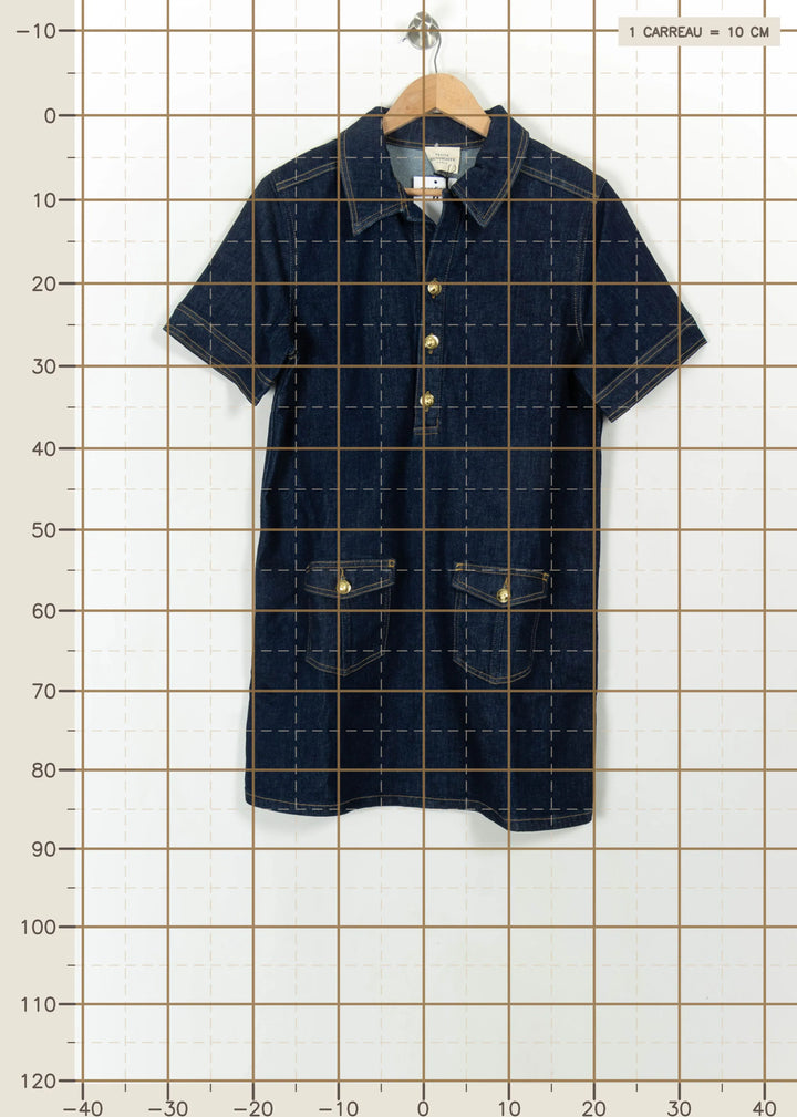 Robe Chemise Bleue - Taille M/38 de la marque Petite Mendigote | PARAD111115 - Vendu par Paradigme - Image 4