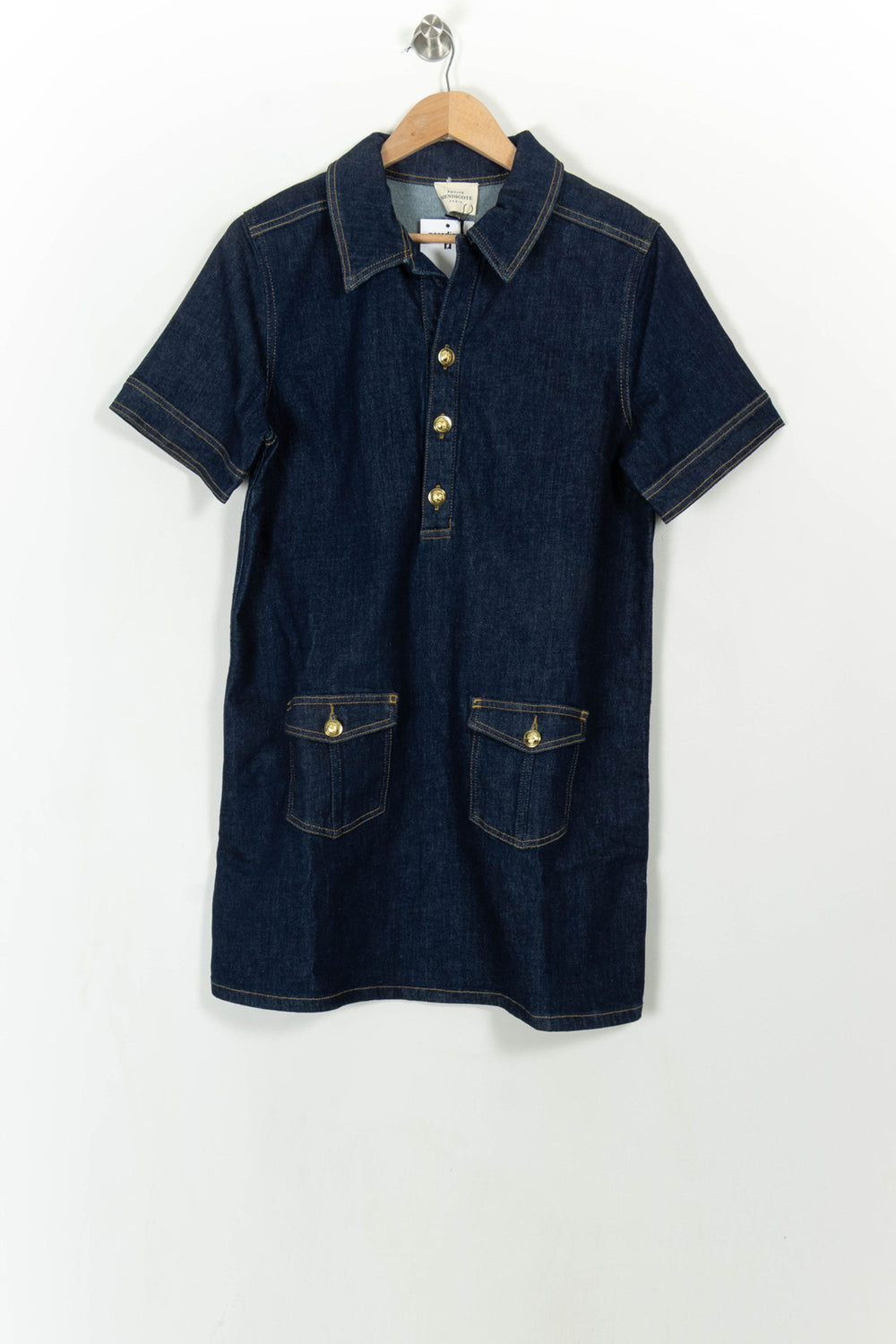 Robe Chemise Bleue - Taille M/38 de la marque Petite Mendigote | PARAD111115 - Vendu par Paradigme - Image 2