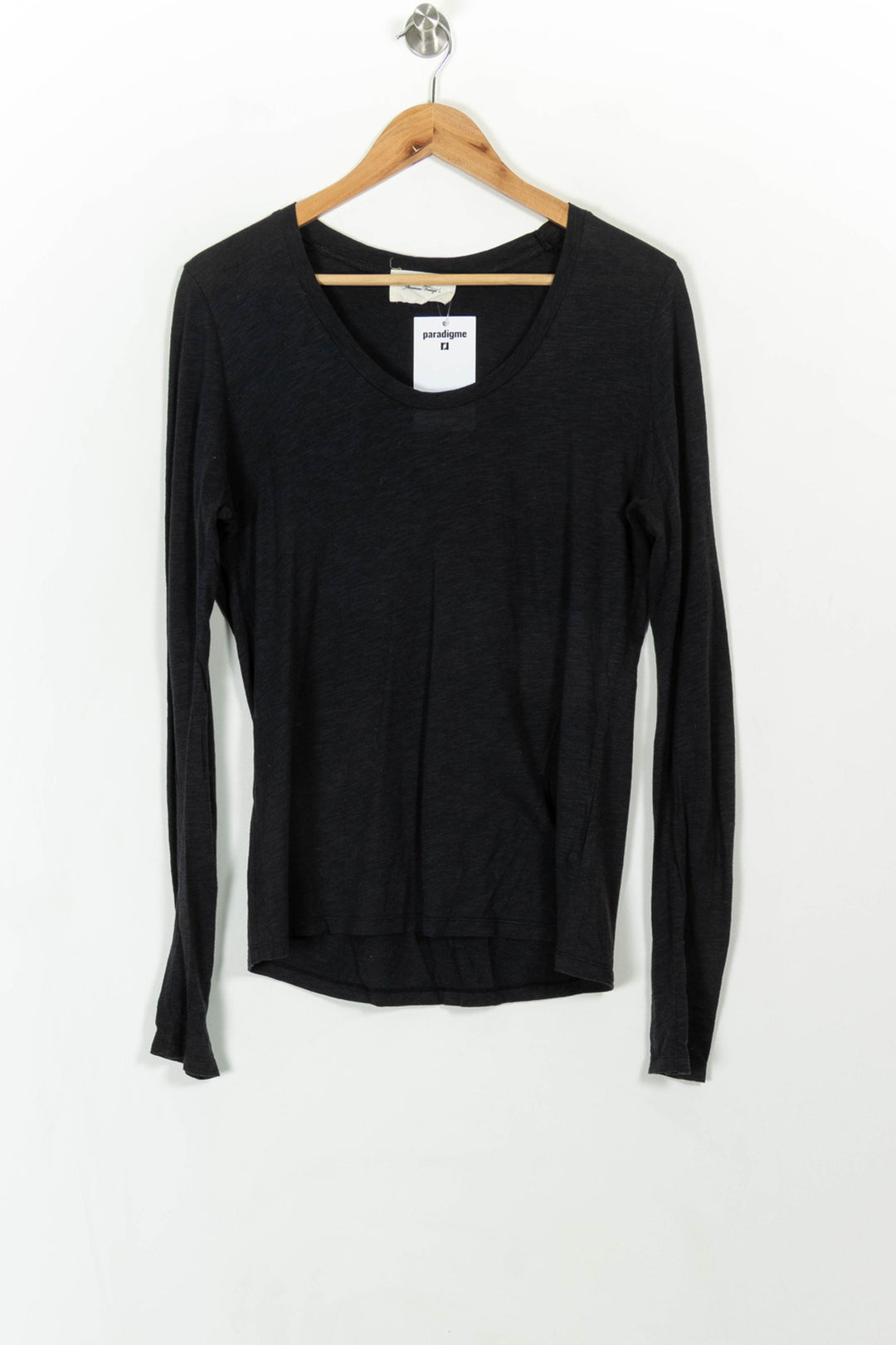 Tee-shirt Manches Longues Noir - Taille M/38 de la marque American Vintage | PARAD111119 - Vendu par Paradigme - Image 2