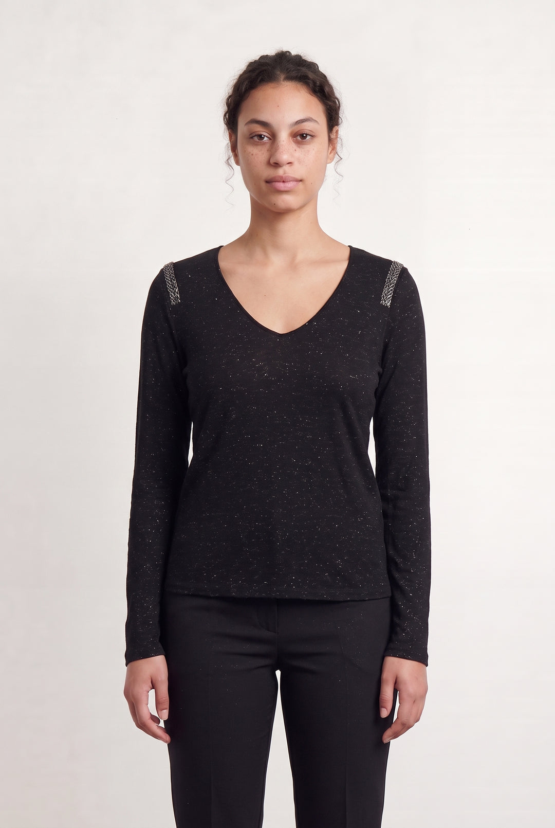 Tee-shirt Noir - Taille L/40 de la marque IKKS | PARAD111120 - Vendu par Paradigme - Image 1