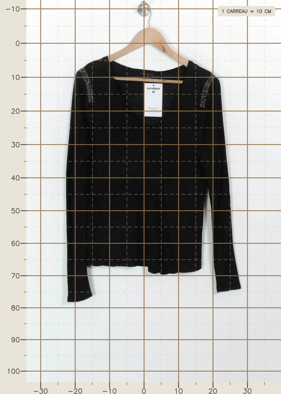 Tee-shirt Noir - Taille L/40 de la marque IKKS | PARAD111120 - Vendu par Paradigme - Image 4