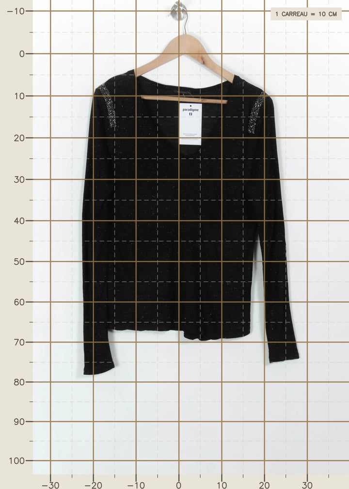 Tee-shirt Noir - Taille L/40 de la marque IKKS | PARAD111120 - Vendu par Paradigme - Image 4