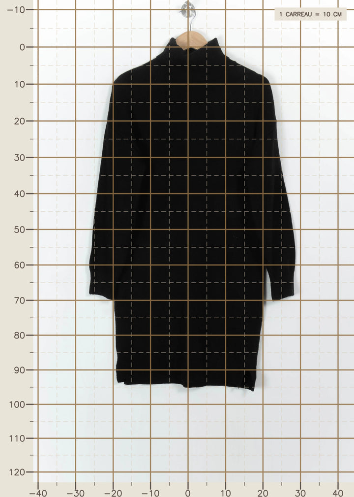 Robe Pull Noire - Taille M/38 de la marque Caroll | PARAD111126 - Vendu par Paradigme - Image 4