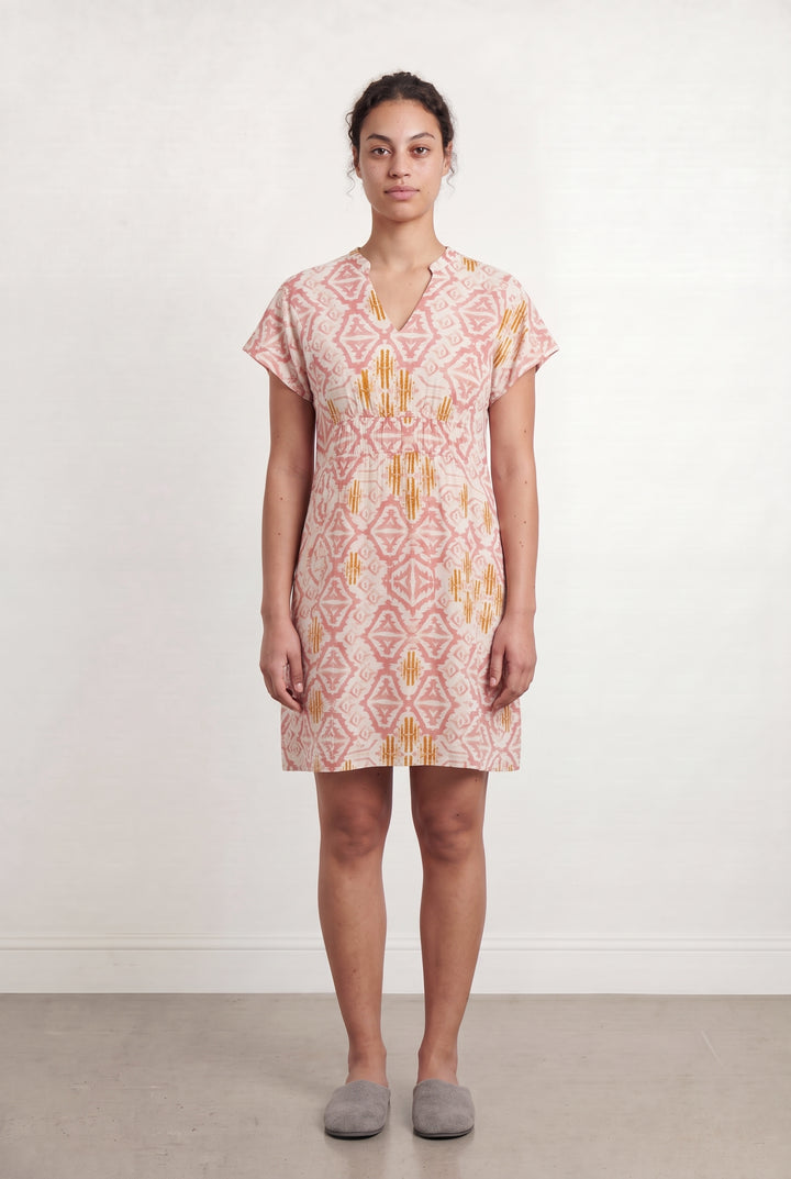Robe Rose et Jaune - Taille L/40 de la marque La Fée Maraboutée | PARAD111128 - Vendu par Paradigme - Image 1