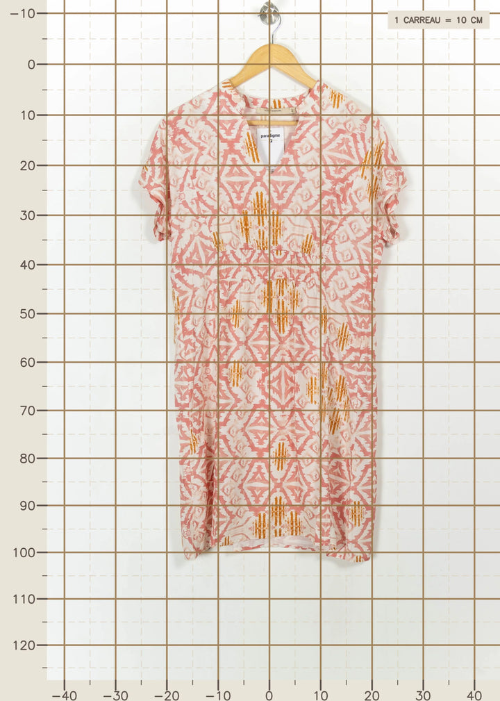 Robe Rose et Jaune - Taille L/40 de la marque La Fée Maraboutée | PARAD111128 - Vendu par Paradigme - Image 4