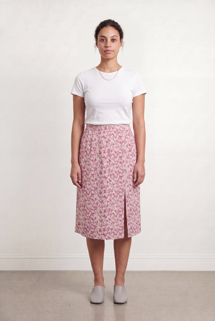 Jupe Imprimée Rose et Blanc - Taille L/40 de la marque Karl Marc John | PARAD111135 - Vendu par Paradigme - Image 1