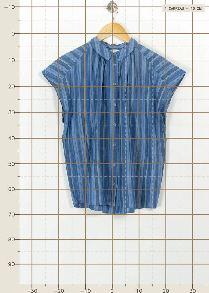 Blouse Bleue - Taille M/38 de la marque Léon & Harper | PARAD111137 - Vendu par Paradigme - Image 4