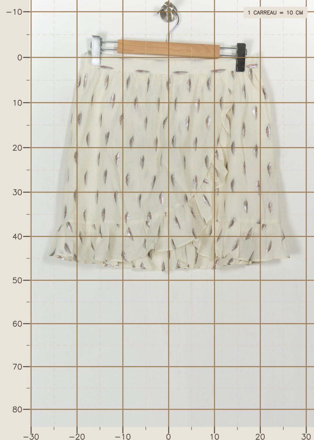 Jupe Volantée Écrue et Argentée - Taille L/40 de la marque Karl Marc John | PARAD111139 - Vendu par Paradigme - Image 4