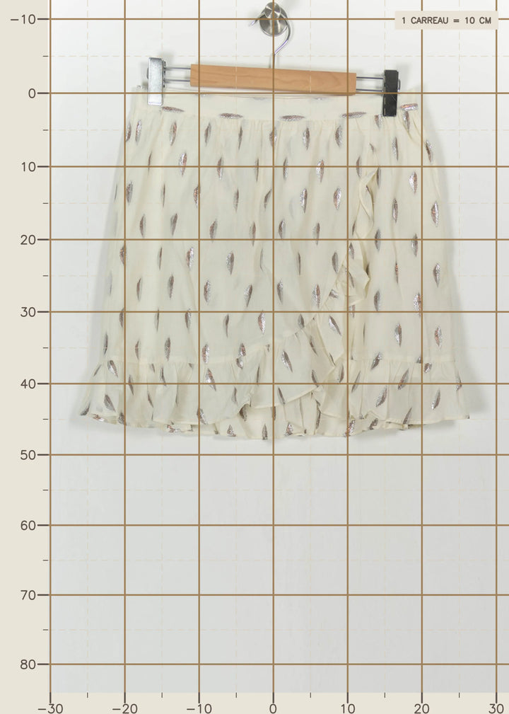 Jupe Volantée Écrue et Argentée - Taille L/40 de la marque Karl Marc John | PARAD111139 - Vendu par Paradigme - Image 4