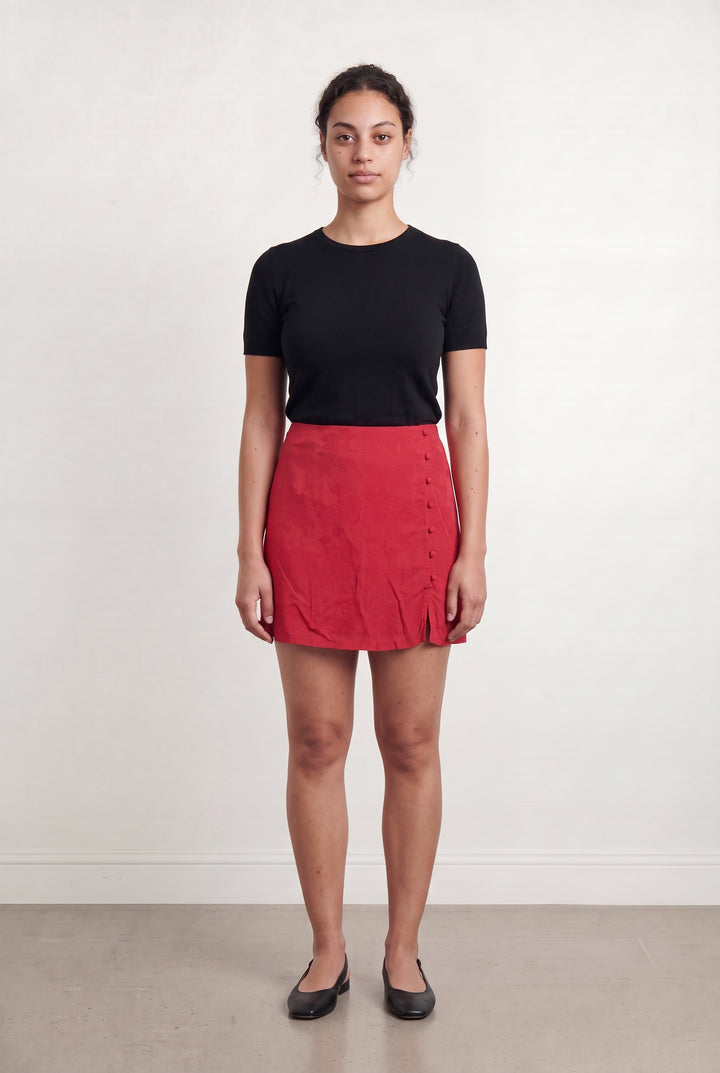 Jupe Courte Rouge - Taille L/40 de la marque Karl Marc John | PARAD111140 - Vendu par Paradigme - Image 1