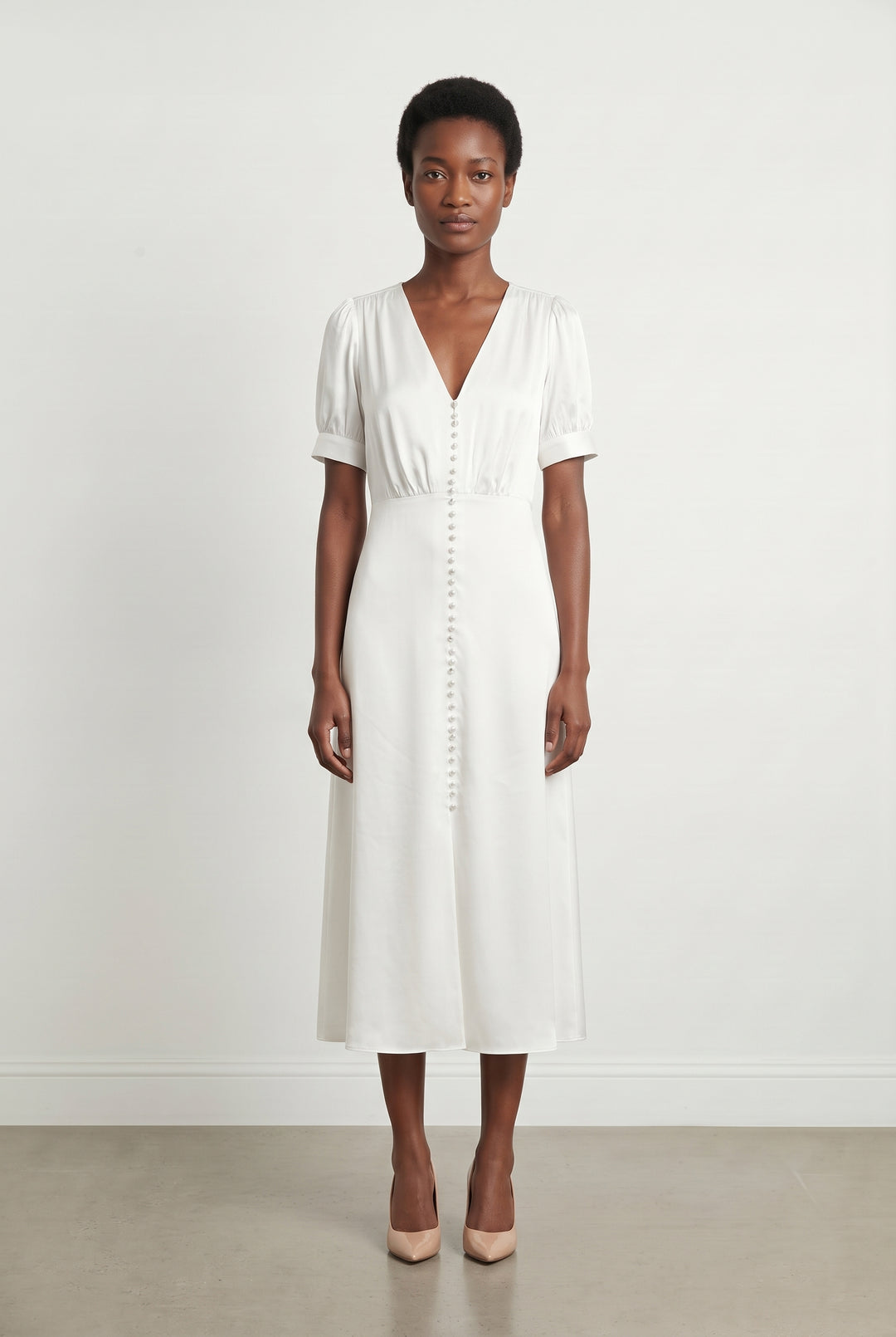 Robe Courte Beige - Taille S/36
