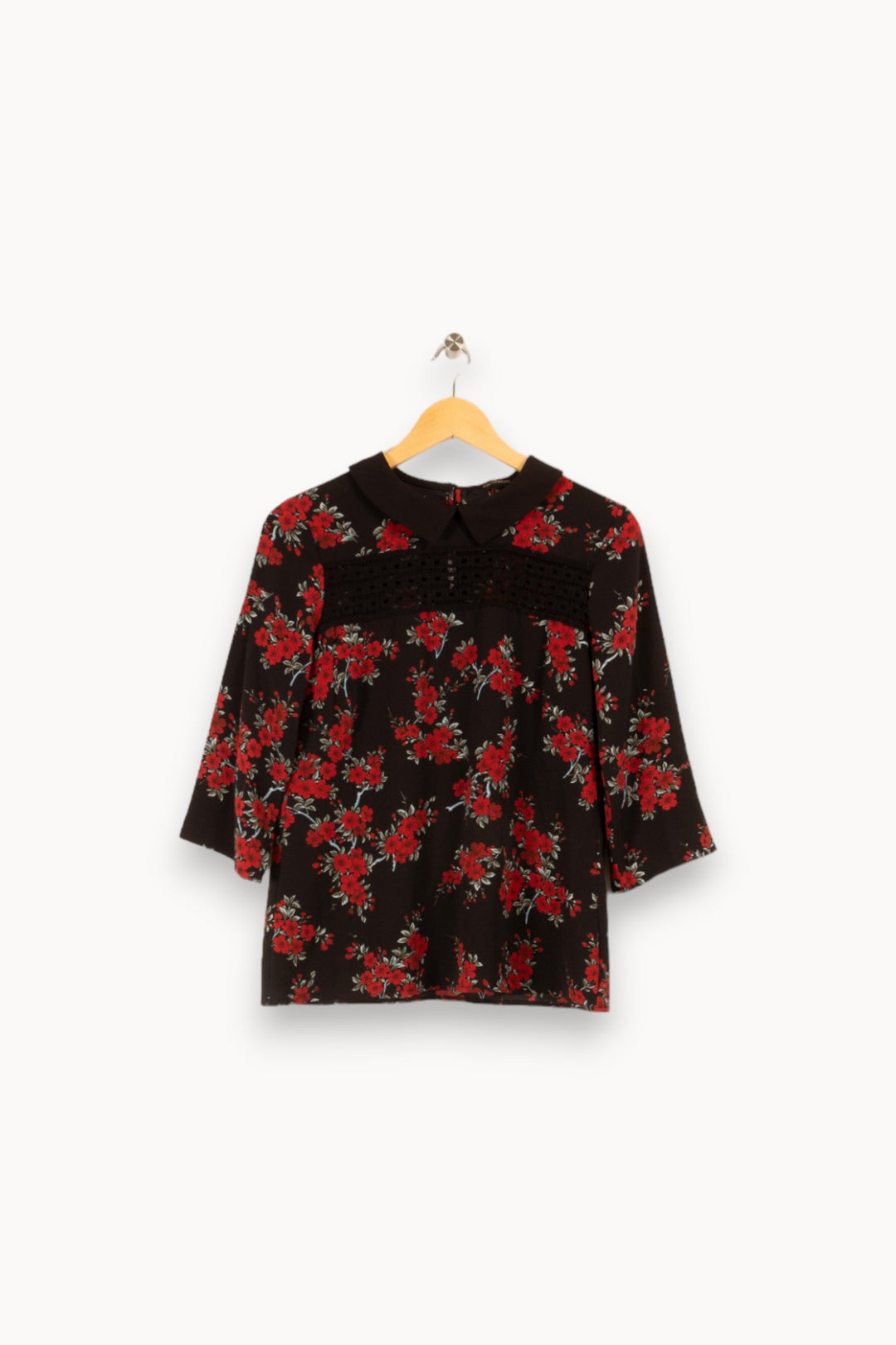 Blouse multicolore noire et rouge - Taille M/38