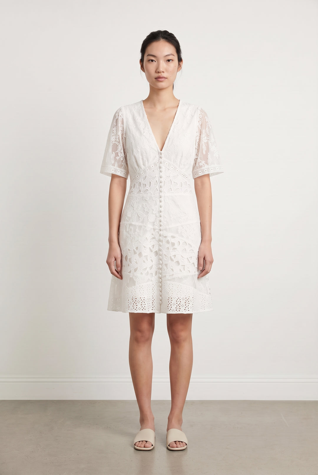 Robe Courte Beige - Taille S/36
