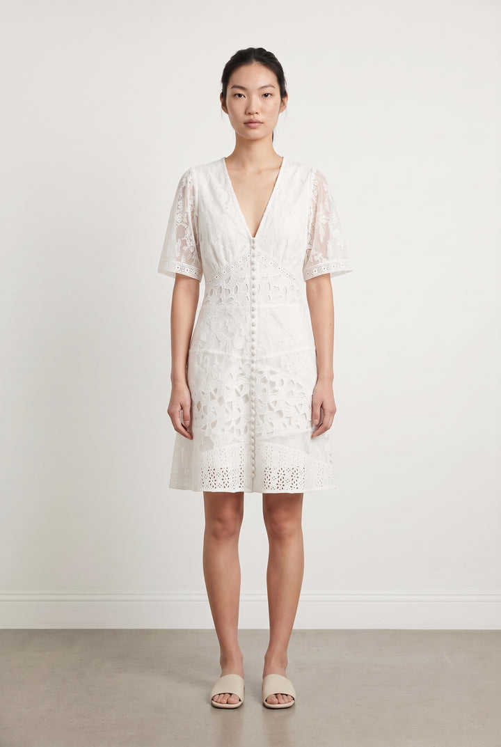 Robe Courte Beige - Taille S/36