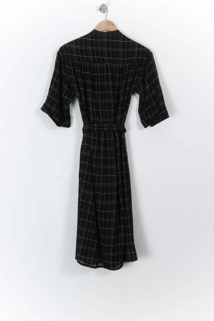 Robe Chemise Noire et Blanche - Taille M/38 de la marque Sessùn | PARAD111976 - Vendu par Paradigme - Image 5