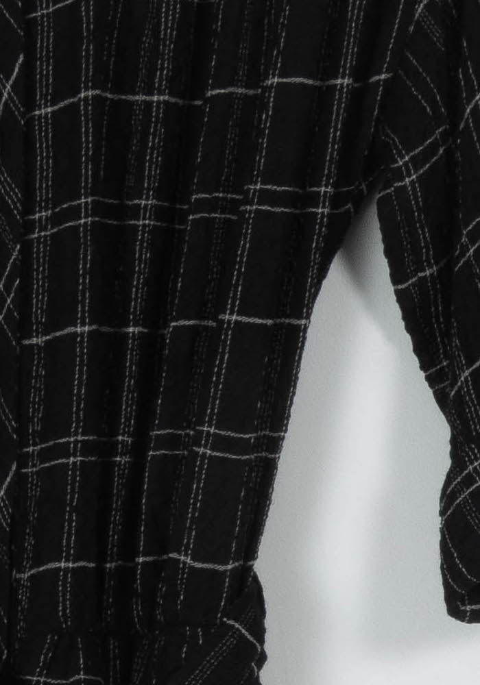 Robe Chemise Noire et Blanche - Taille M/38 de la marque Sessùn | PARAD111976 - Vendu par Paradigme - Image 3