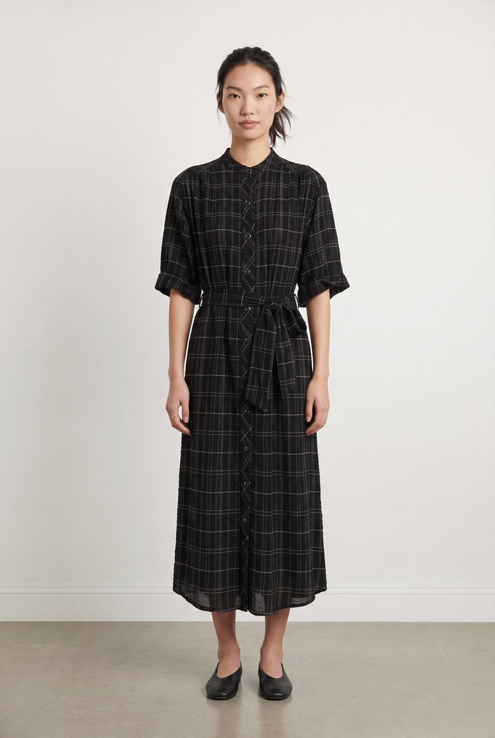 Robe Chemise Noire et Blanche - Taille M/38 de la marque Sessùn | PARAD111976 - Vendu par Paradigme - Image 1