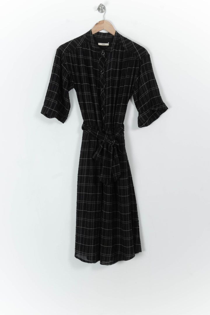 Robe Chemise Noire et Blanche - Taille M/38 de la marque Sessùn | PARAD111976 - Vendu par Paradigme - Image 2