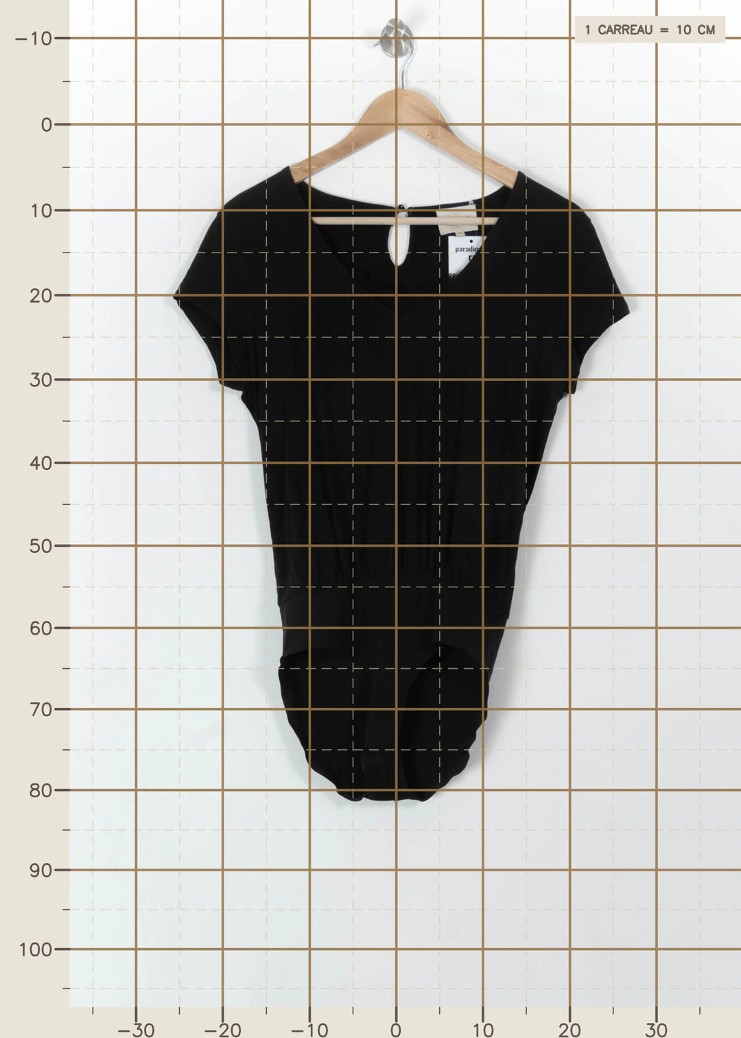 Body Noir - Taille XS/34 de la marque Sézane | PARAD111979 - Vendu par Paradigme - Image 4