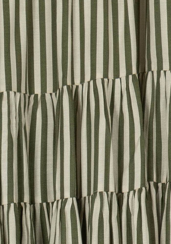 Jupe Longue Rayée Vert et Beige - Taille L/40 de la marque Bleu Blanc Rouge | PARAD111981 - Vendu par Paradigme - Image 3