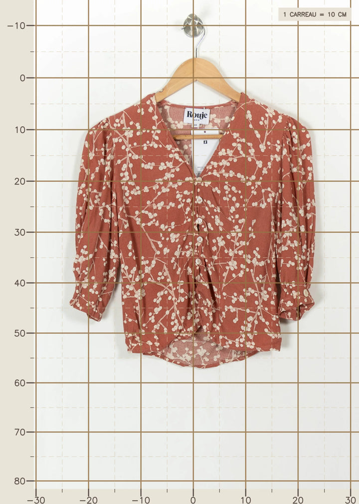 Blouse Rouille et Écru - Taille XS/34 de la marque Rouje | PARAD111986 - Vendu par Paradigme - Image 4