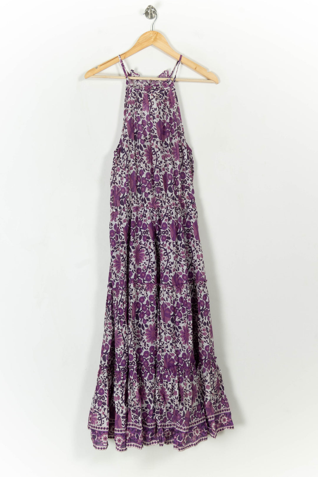 Robe Longue Violette et Blanche - Taille M/38 de la marque Petite Mendigote | PARAD111991 - Vendu par Paradigme - Image 5