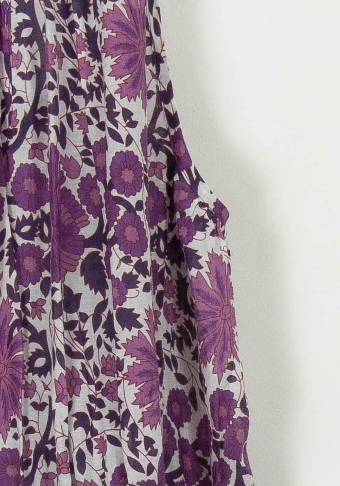 Robe Longue Violette et Blanche - Taille M/38 de la marque Petite Mendigote | PARAD111991 - Vendu par Paradigme - Image 3