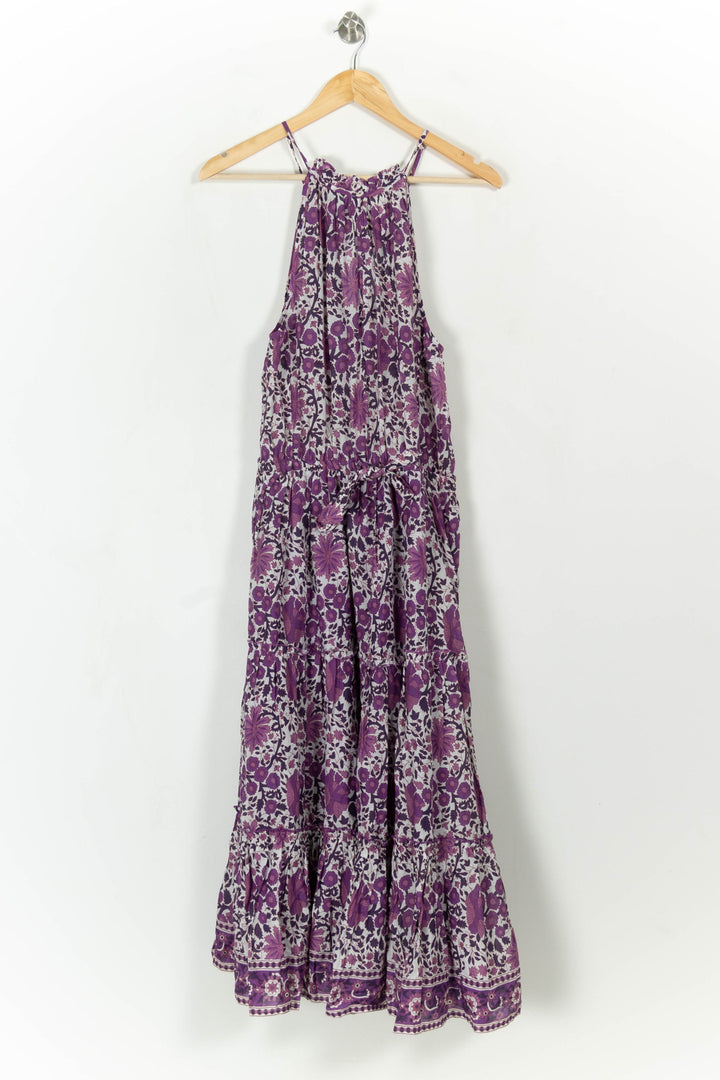 Robe Longue Violette et Blanche - Taille M/38 de la marque Petite Mendigote | PARAD111991 - Vendu par Paradigme - Image 2