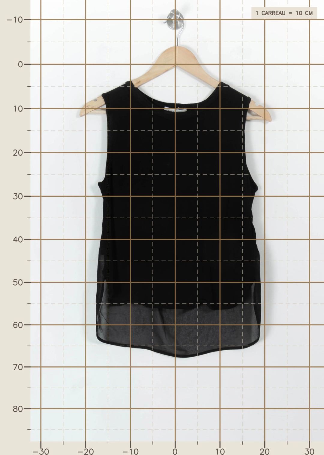 Débardeur Noir - Taille L/40 de la marque Sandro | PARAD111995 - Vendu par Paradigme - Image 4