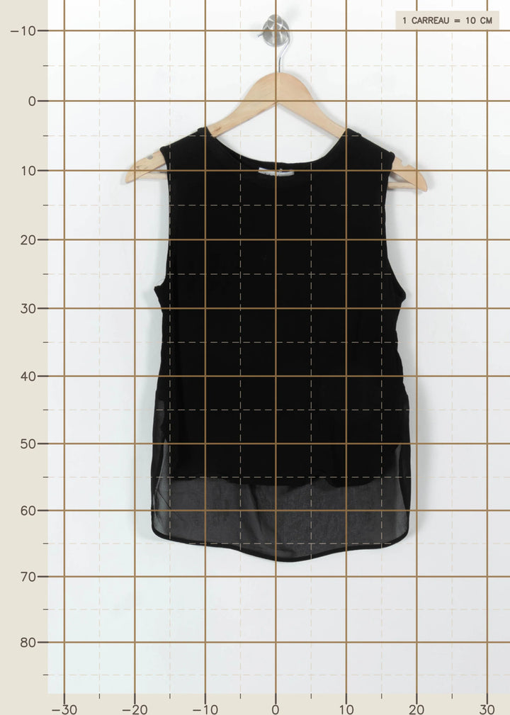 Débardeur Noir - Taille L/40 de la marque Sandro | PARAD111995 - Vendu par Paradigme - Image 4