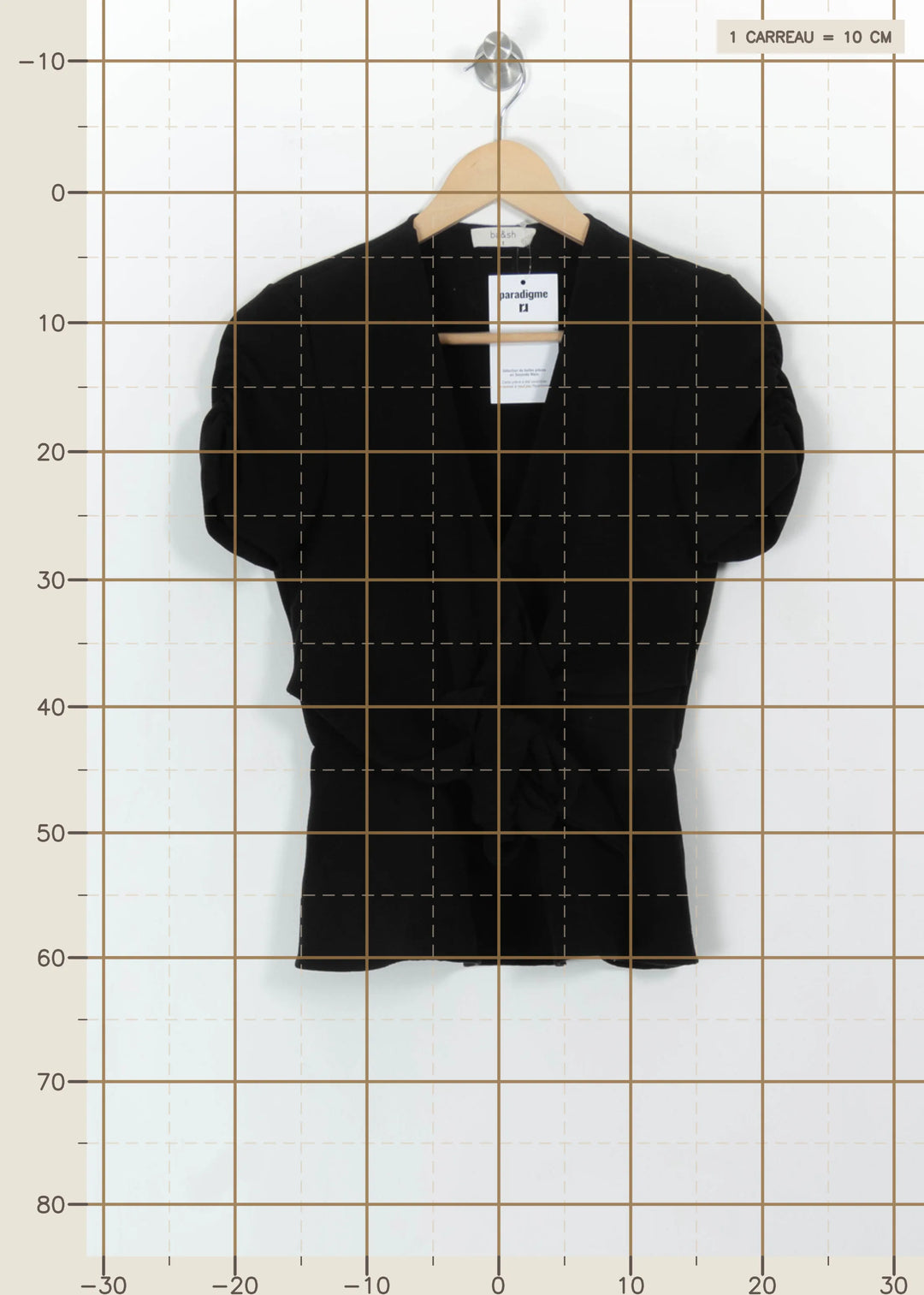 Blouse Noire - Taille S/36 de la marque ba&sh | PARAD111996 - Vendu par Paradigme - Image 4