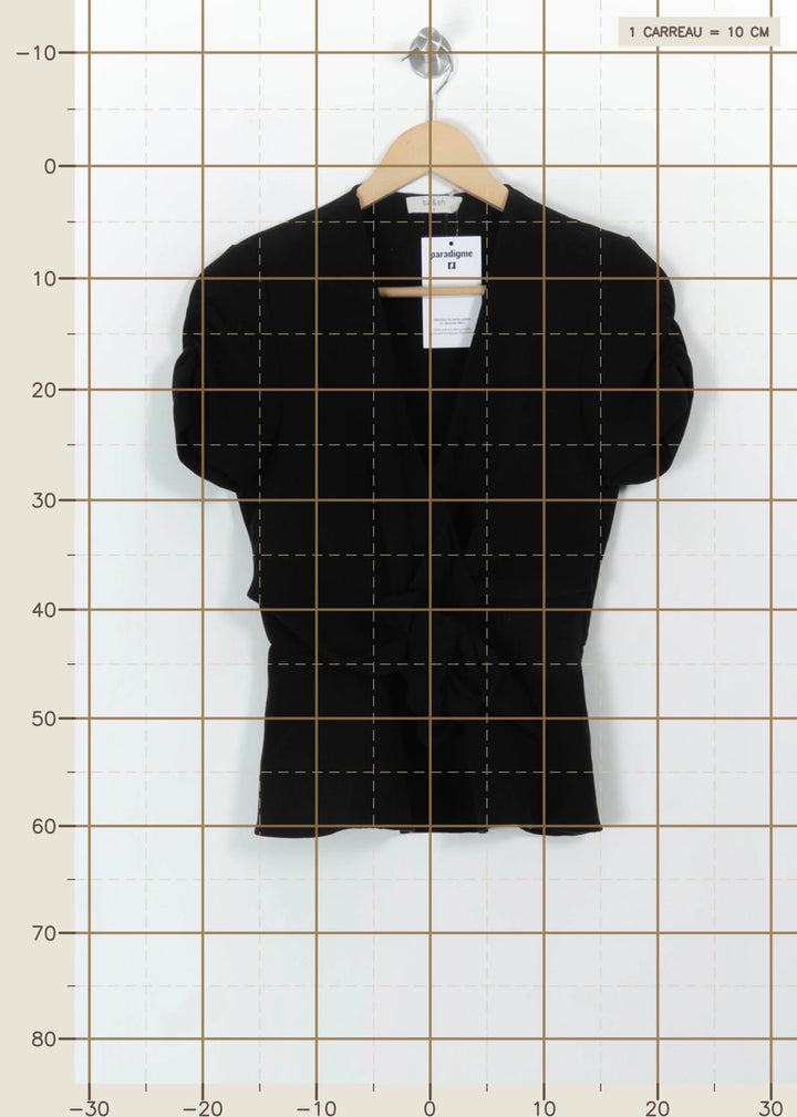 Blouse Noire - Taille S/36 de la marque ba&sh | PARAD111996 - Vendu par Paradigme - Image 4