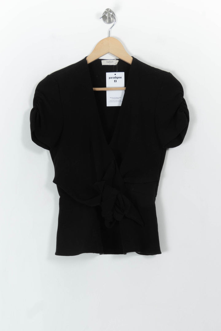 Blouse Noire - Taille S/36 de la marque ba&sh | PARAD111996 - Vendu par Paradigme - Image 2