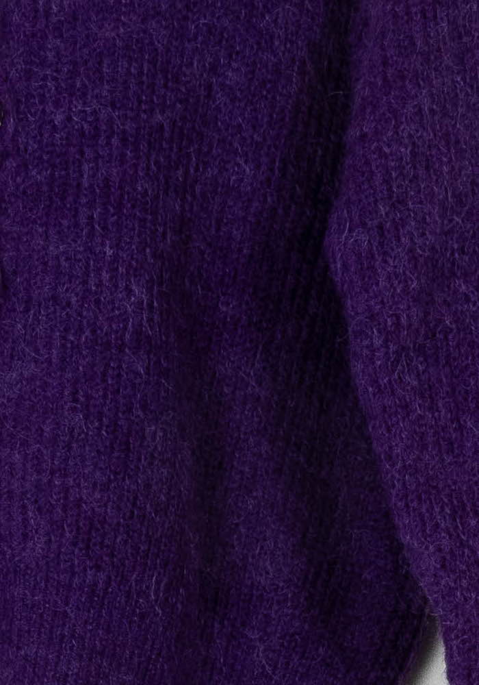 Cardigan Violet - Taille XS/34 de la marque La Fée Maraboutée | PARAD112007 - Vendu par Paradigme - Image 3