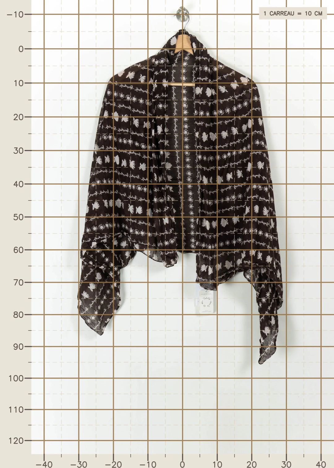 Châle Marron et Blanc - Taille T.U. de la marque Des petits hauts | PARAD112013 - Vendu par Paradigme - Image 4