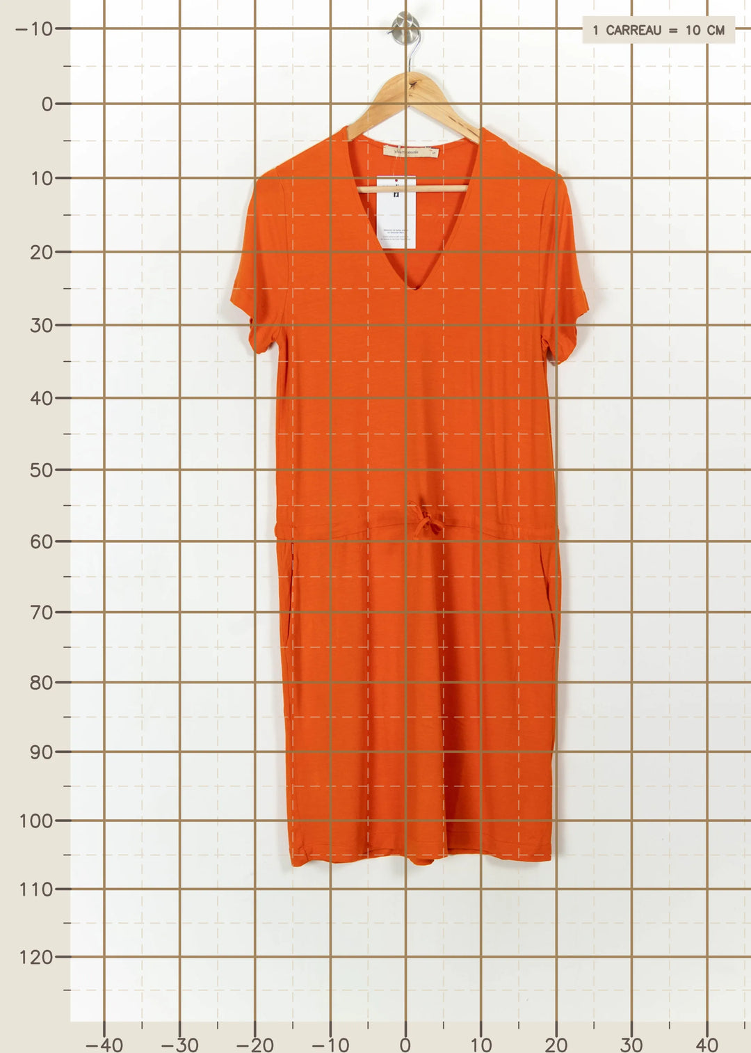 Robe Orange - Taille S/36 de la marque La Fée Maraboutée | PARAD112014 - Vendu par Paradigme - Image 4