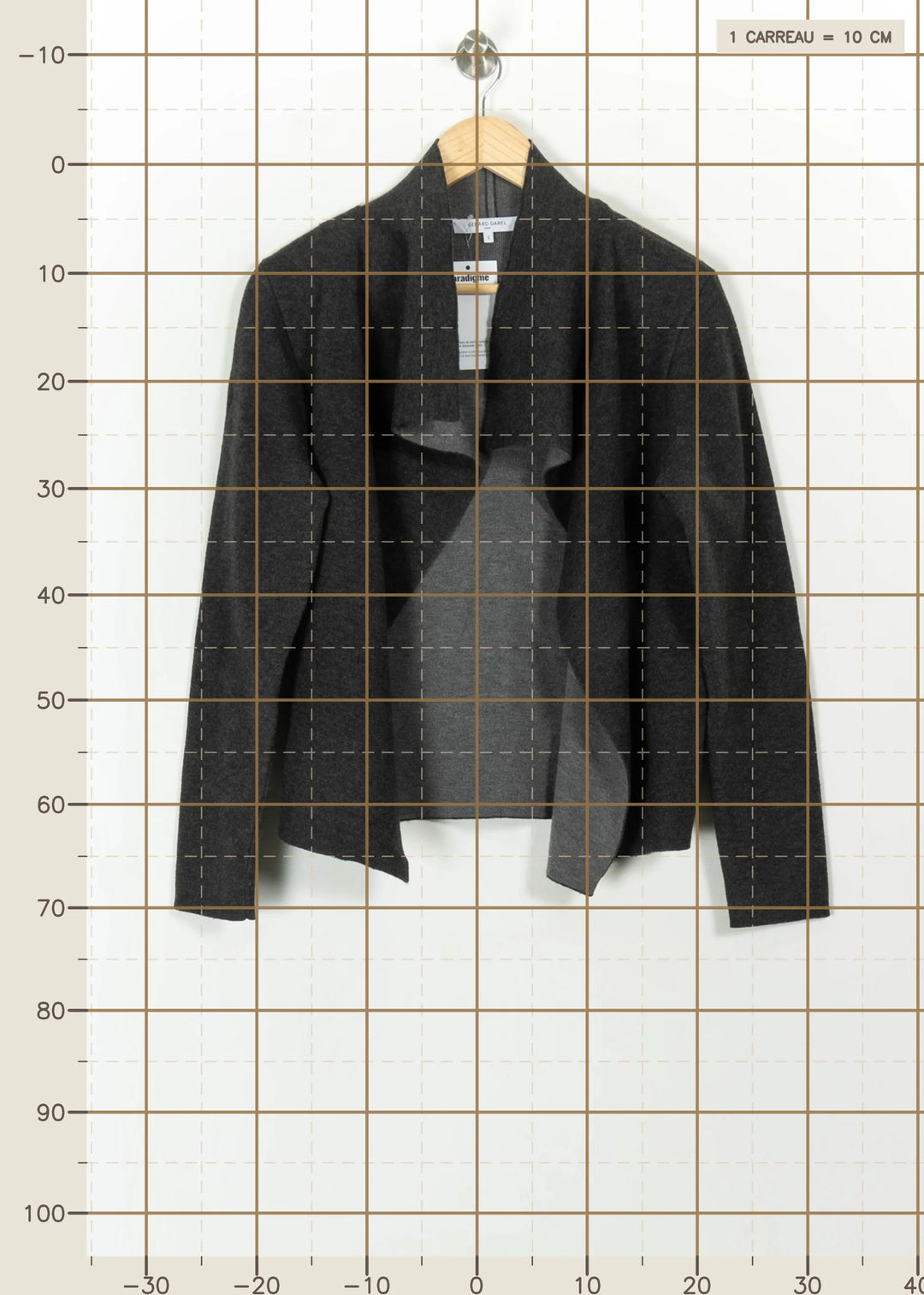 Veste Grise - Taille L/40 de la marque Gerard Darel | PARAD112015 - Vendu par Paradigme - Image 4