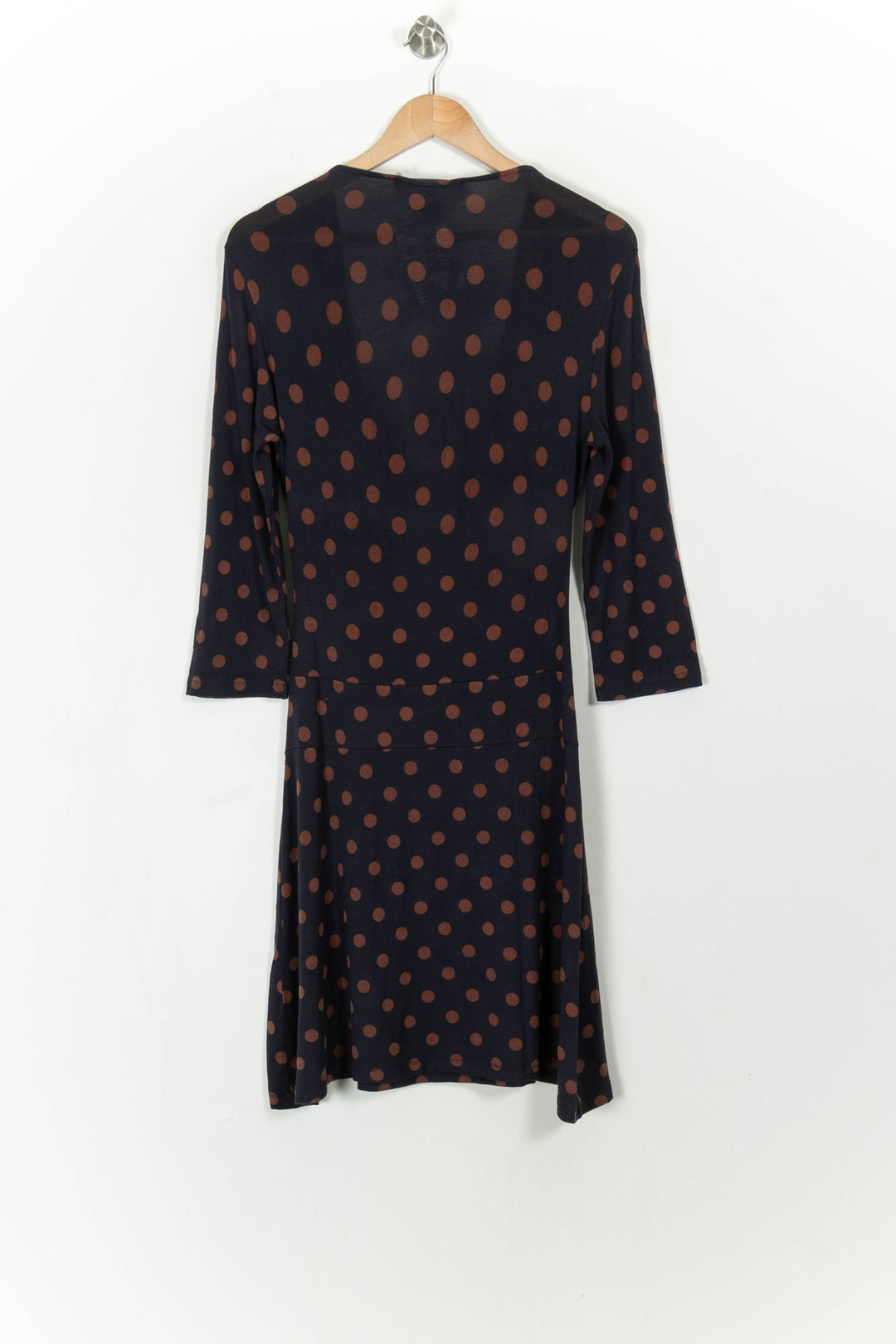 Robe Cache-Cœur Bleue et Marron - Taille M/38 de la marque La Fée Maraboutée | PARAD112018 - Vendu par Paradigme - Image 5