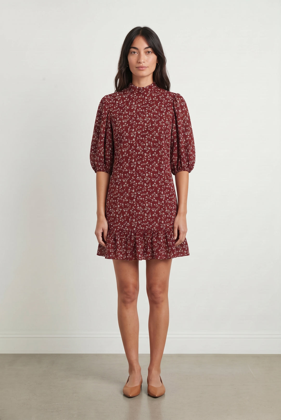 Robe Courte Bordeaux - Taille XS/34