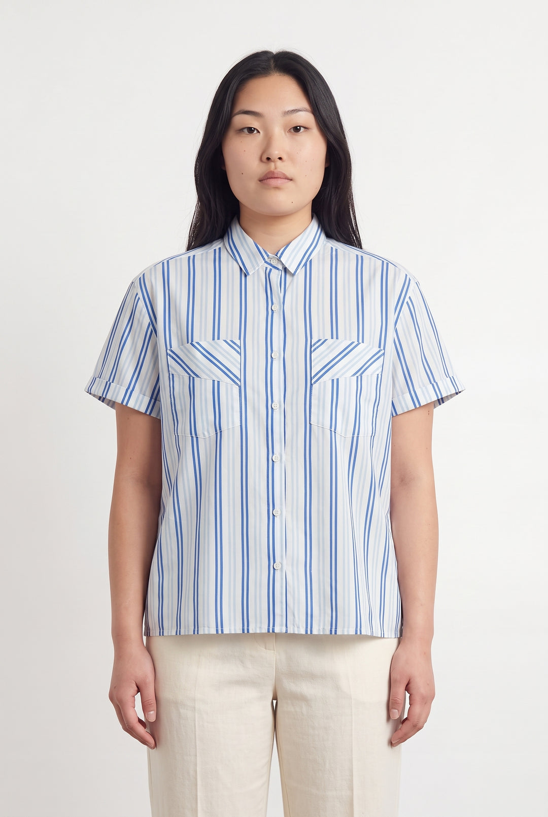 Chemise Bleu et Blanc - Taille L/40 de la marque Petite Mendigote | PARAD112191 - Vendu par Paradigme - Image 1