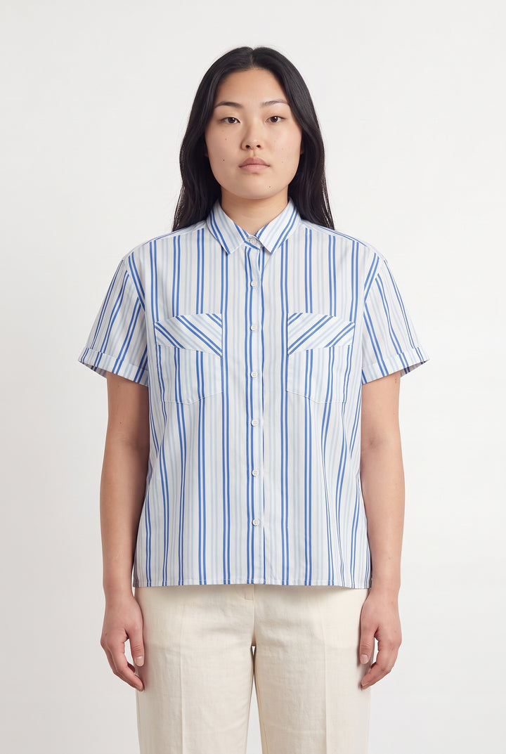 Chemise Bleu et Blanc - Taille L/40 de la marque Petite Mendigote | PARAD112191 - Vendu par Paradigme - Image 1