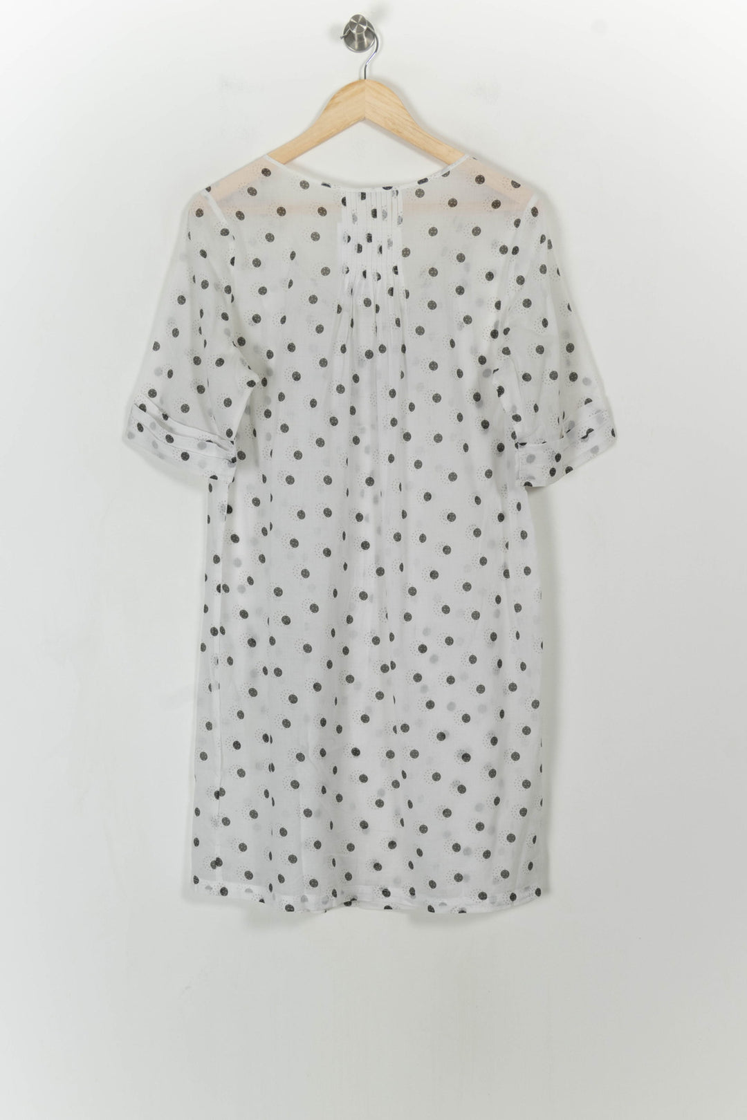 Robe Midi Blanche à Pois Noirs - Taille S/36 de la marque IKKS | PARAD112193 - Vendu par Paradigme - Image 5